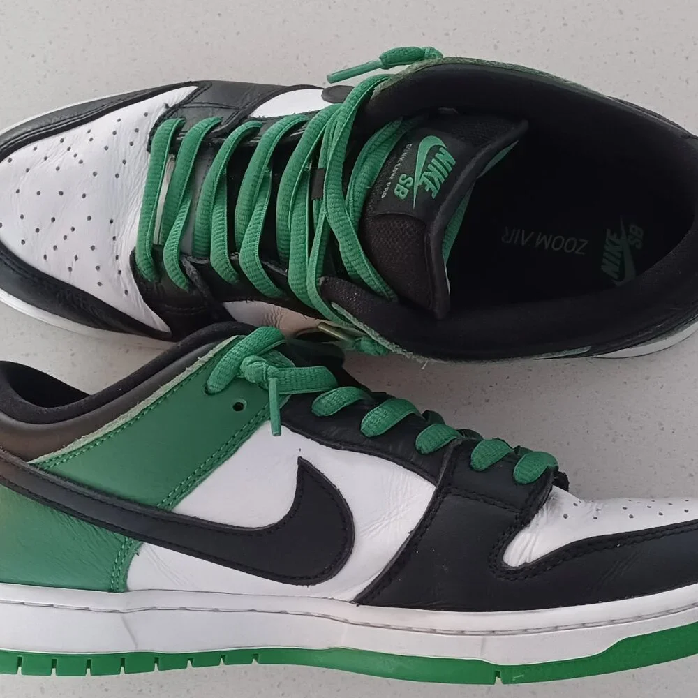 NIKE SB Dunk Low Pro - men's size US 11 - classic green black white - Picture 5 of 16